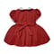 Image of Heirloom Smocked Holiday Bow Dress - Red