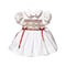 Image of Heirloom Smocked Holiday Bow Dress - White
