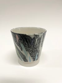 Image 2 of Marbled  black, yellow and turquoise 