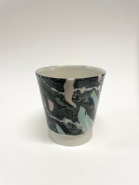 Image 3 of Marbled  black, yellow and turquoise 