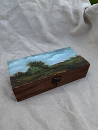 Image 2 of  Hand Painted Wood Keepsake Box Number Five