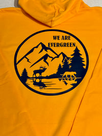 Hoodie Gold with Navy Lettering (No Date)