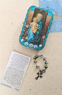 Image 4 of Handmade Catholic Travel Shrine, Mother Most Pure, Blessed Virgin Mary Pocket Altar