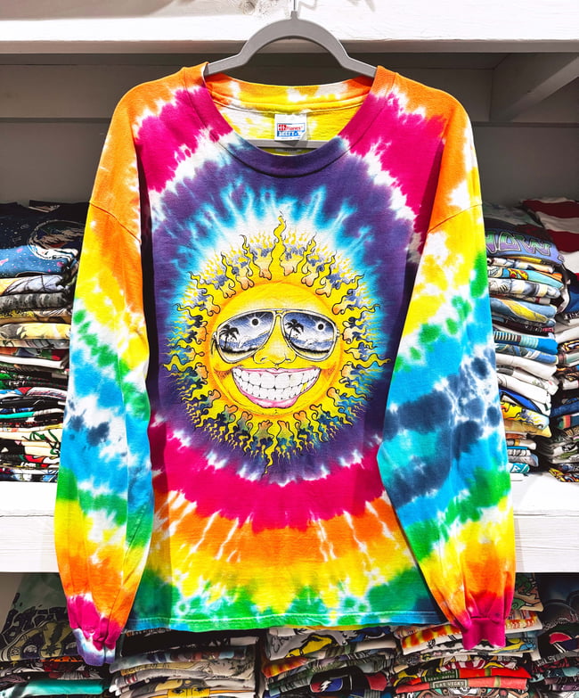 Jerry Jaspar 90s Smiling Sun T-Shirt - Size XL