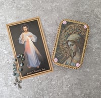 Image 5 of Catholic Travel Shrine, Mystical Rose, Rosa Mystica Pocket Altar, Nicho, Rosary Box