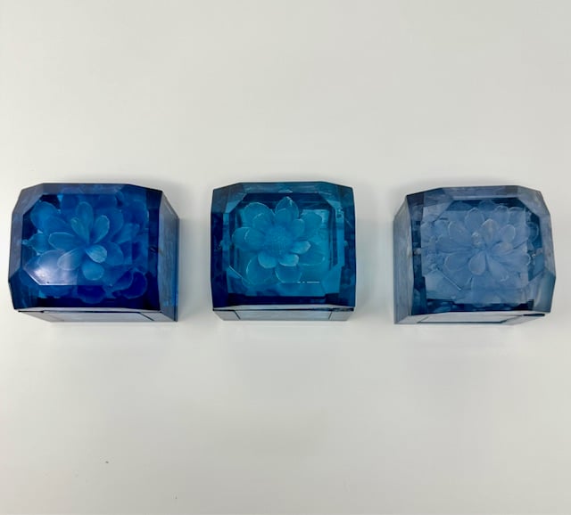 Image of Mini Lucite Boxes- Blue Tones