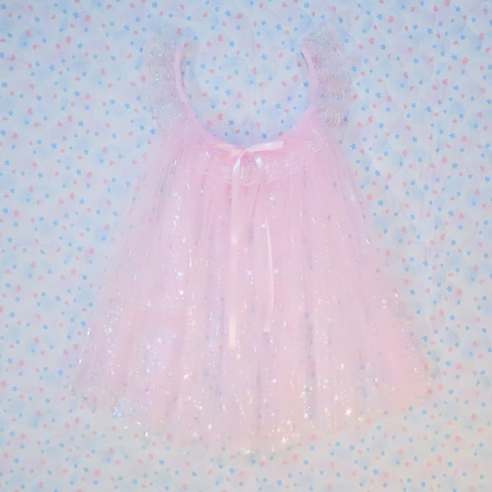 Iridescent Peignoir: Pink