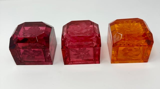 Image of Mini Lucite Boxes (Pinks and Orange)