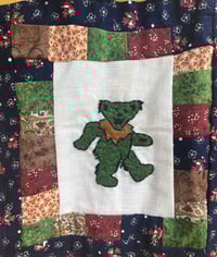 Image 2 of uPcYcLeD harvest gold sweatshirt XL adult Jerry Bear & Patchwork 