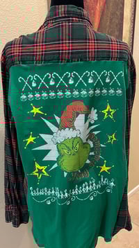 Vintage Green/Red Flannel The Grinch