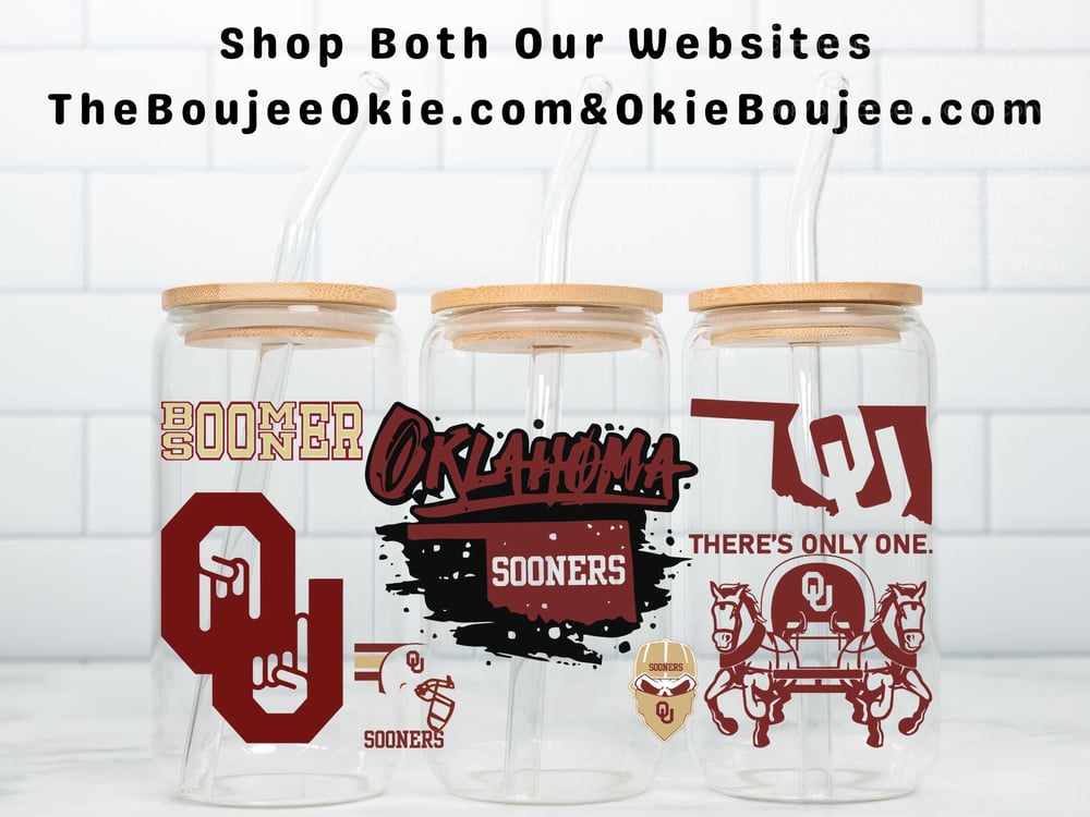 Image of Oklahoma Sooners Football Uv Dtf Wraps or Decal Choice of 3 