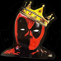 Image 1 of "DEADPOOL" 4" x 4" STICKER • ORIGINAL ART By SAVO888