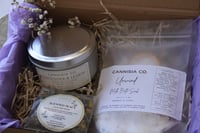 Image 1 of Cannisia Co. Self Care Gift Pack (Natural Soy Candle, Bath Soak, Calming Tea)