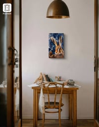 Image 4 of 'Beneath The Stars ' oil & acrylic on oak panel. 