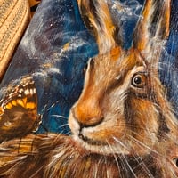 Image 5 of 'Beneath The Stars ' oil & acrylic on oak panel. 
