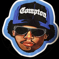 "EASY-E" 4" x 4" STICKER • ORIGINAL ART By: SAVO888