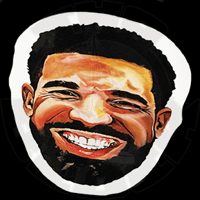"BIG FACE DRAKE" 4"X4" STICKER • ORIGINAL PAINTING By: SAVO888