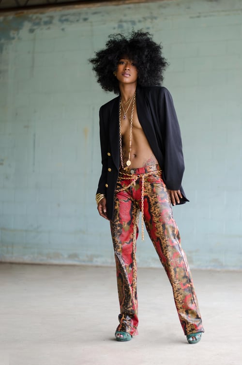 Image of Vintage Alaina Snakeskin Straight Leg Pants