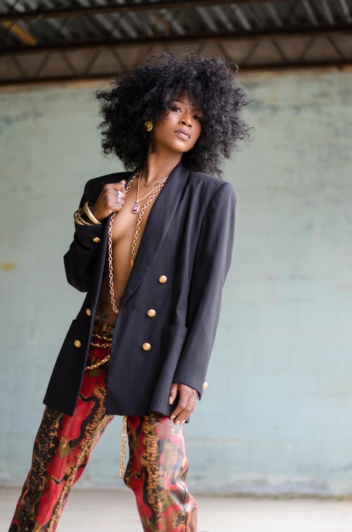 Image of Vintage Alaina Snakeskin Straight Leg Pants
