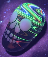 Image 1 of Frit Twilight Skull Bead