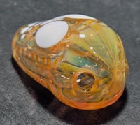 Image 4 of Gold Banjo Fume Skull Bead 