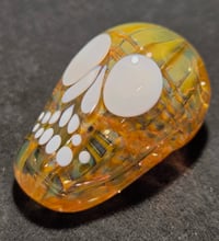 Image 3 of Gold Banjo Fume Skull Bead 