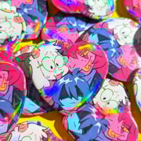 Deltarune Heroes Holo Heart Button