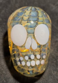 Image 2 of Silver Banjo Fume Skull Bead 