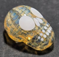 Image 1 of Silver Banjo Fume Skull Bead 