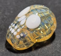 Image 3 of Silver Banjo Fume Skull Bead 