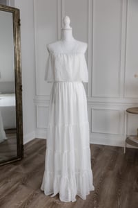 Image 1 of Item 54: White Off the Shoulder Dress MEDIUM