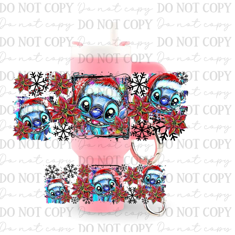 Image of Christmas Stitch Uv Dtf Wrap For Mini Tumbler Keychains Mini 11