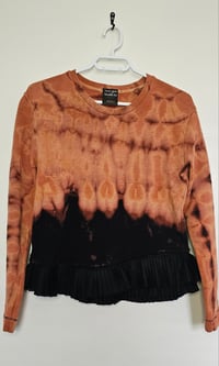 KILLING MOON Goth-friendly reverse dye longsleeve fringed sweater