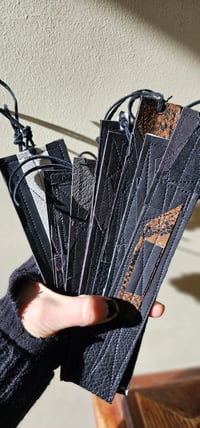 Image 1 of Upcycled vegan leather bookmarks