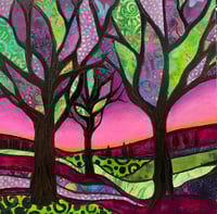 Image 3 of Prints on blocks: Blue Dreams, Twilight, Meandering 