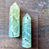 Image 6 of Prehnite with Epidote, Crystal Tower, Heart Healing, Intuition & Psychic Protection