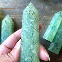 Image 7 of Prehnite with Epidote, Crystal Tower, Heart Healing, Intuition & Psychic Protection