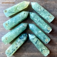 Image 4 of Prehnite with Epidote, Crystal Tower, Heart Healing, Intuition & Psychic Protection