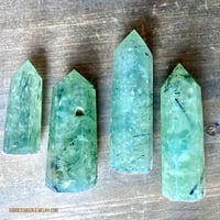 Image 10 of Prehnite with Epidote, Crystal Tower, Heart Healing, Intuition & Psychic Protection