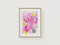 Yee fuckin haw- Original gouache & color pencil 5x7 painting