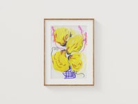 Flower Bouquet 6- Original gouache & color pencil 5x7 painting