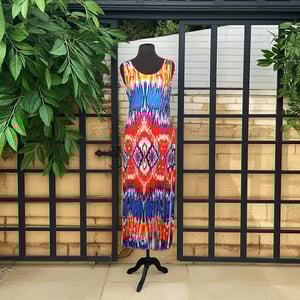Image of Multi-Color Fringed Dress