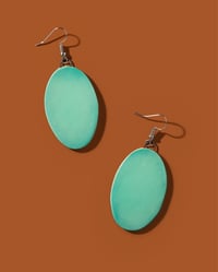Image 3 of Aura Oval Earrings