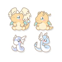 Dratini, Dragonair, Dragonite & Mega Dragonite Sticker Flakes