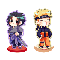Sasuke & Naruto standees