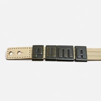 Image 3 of PUMA Leather & Bronze Slider Charm Bracelet - Size S (2000s)