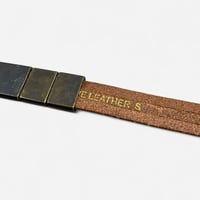 Image 6 of PUMA Leather & Bronze Slider Charm Bracelet - Size S (2000s)