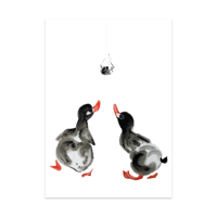 Image 1 of Postkaart eendjes en spin