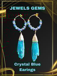 Image 2 of Crystal Blue Earings