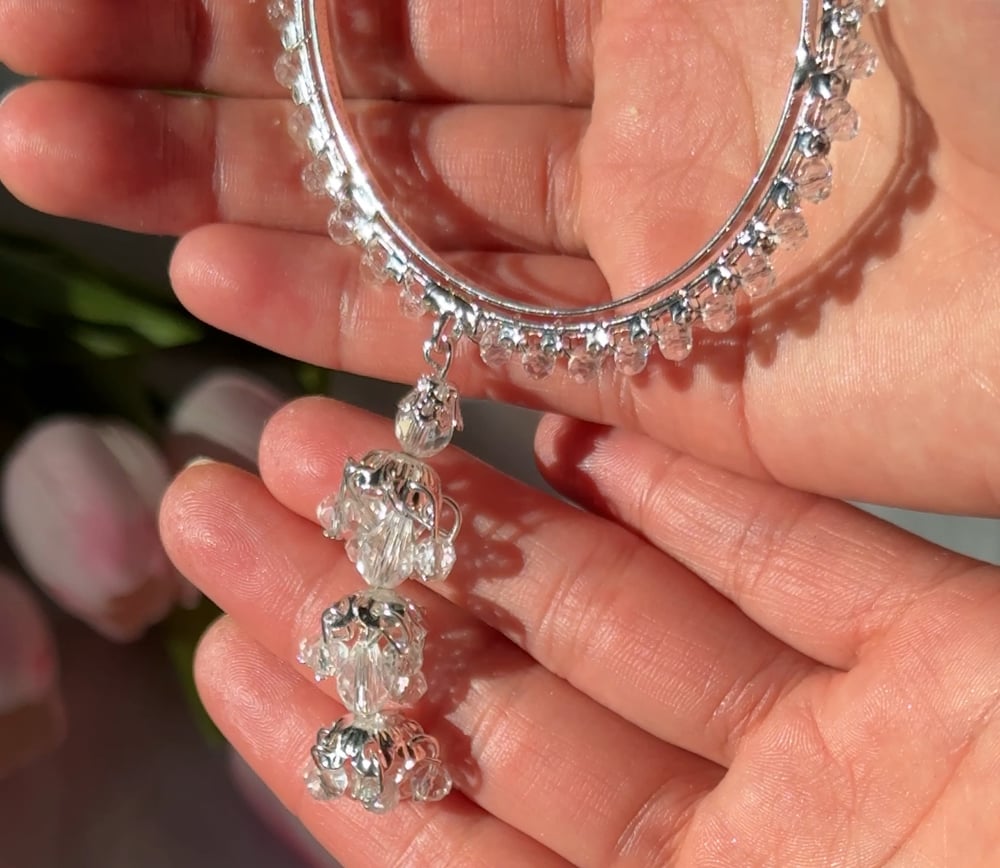 Image of Rhinestone Jhumka Chura Four Piece Set 